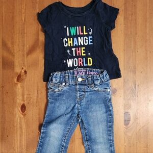 Baby Gap Navy Toddler Shirt & Jeans
